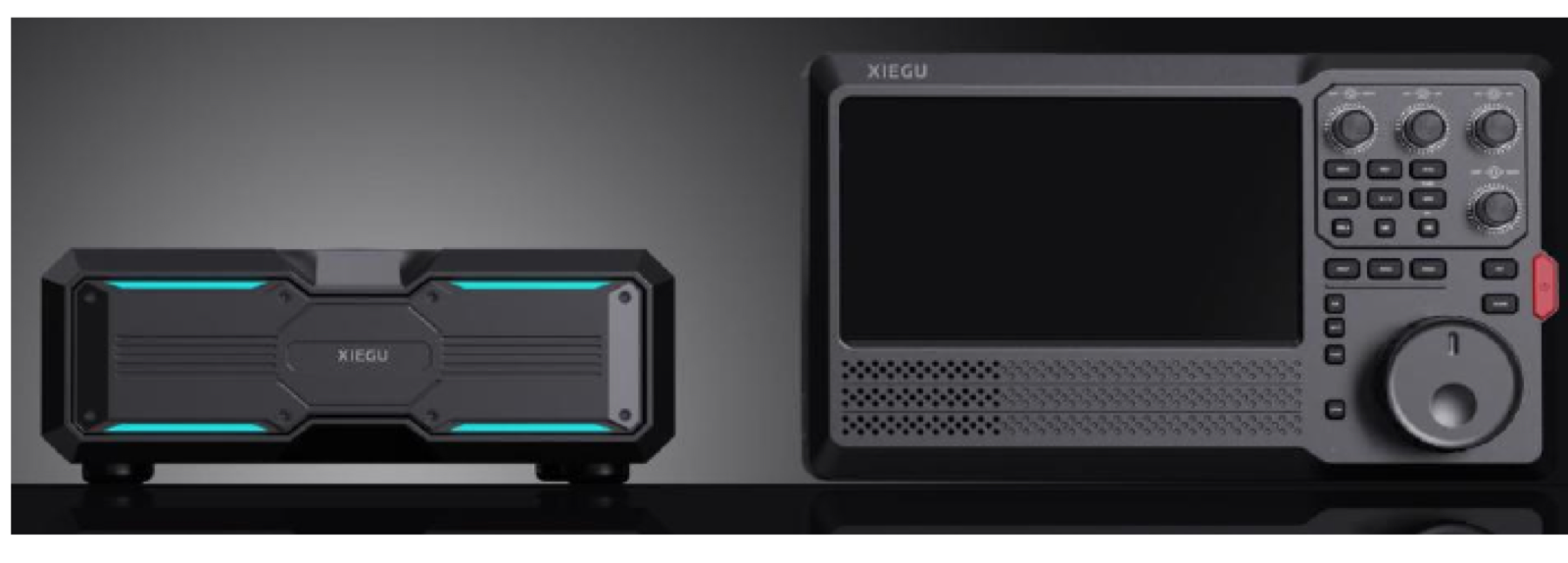 Xiegu G7250 main RF unit and detachable touchscreen control head